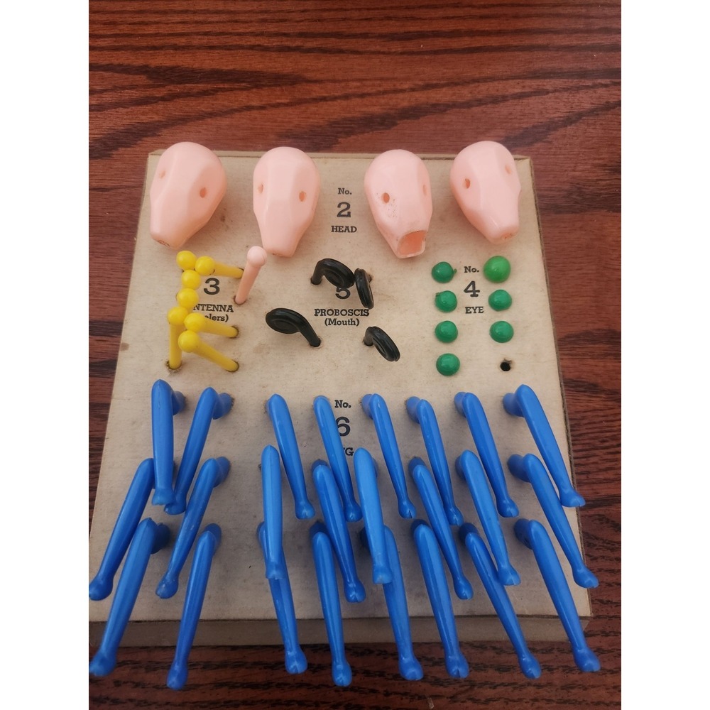 Vintage Game Of Cootie 1949 Original Box W.H. Schaper Manufacturing - Picture 8 of 10